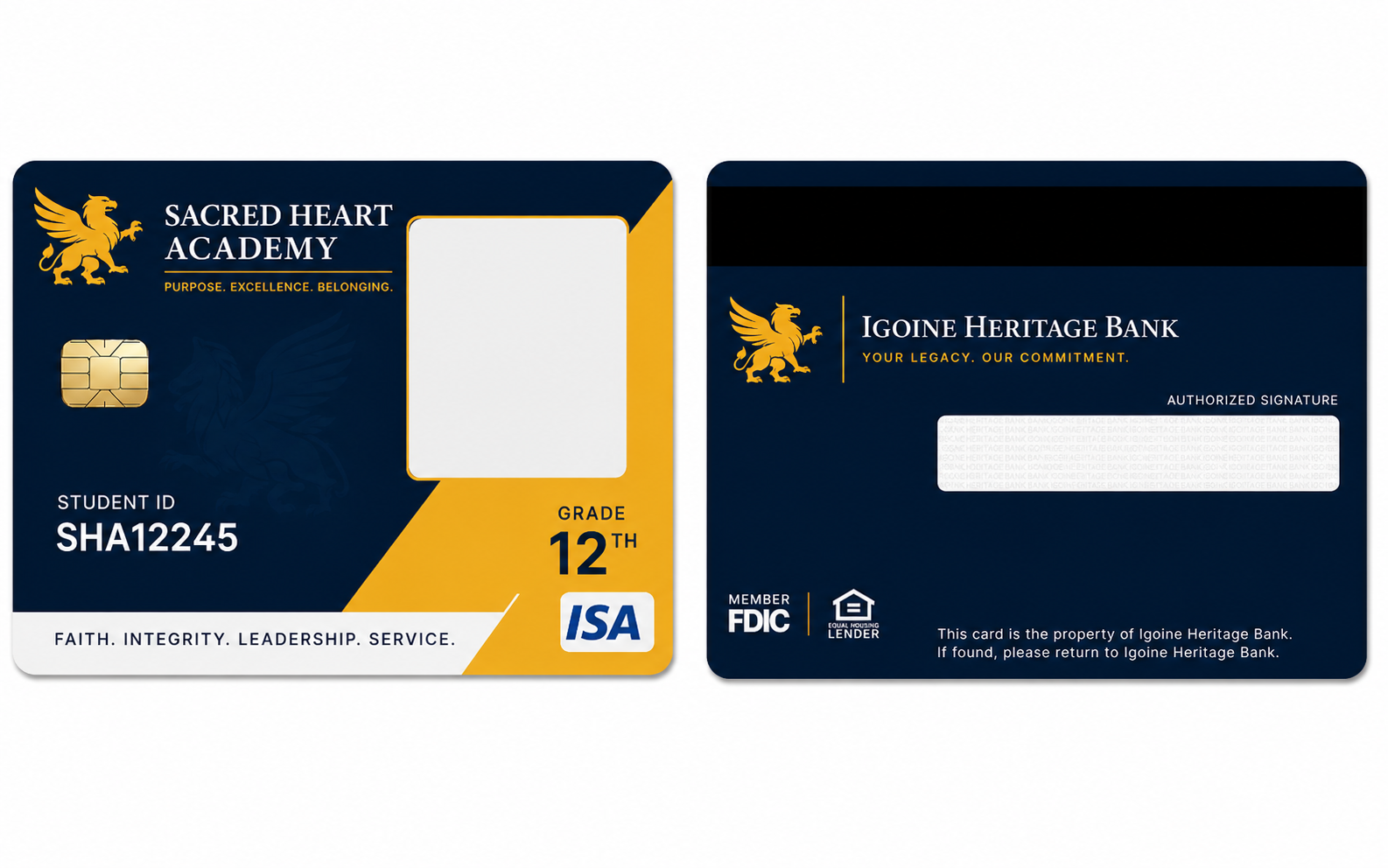 Blank student ID